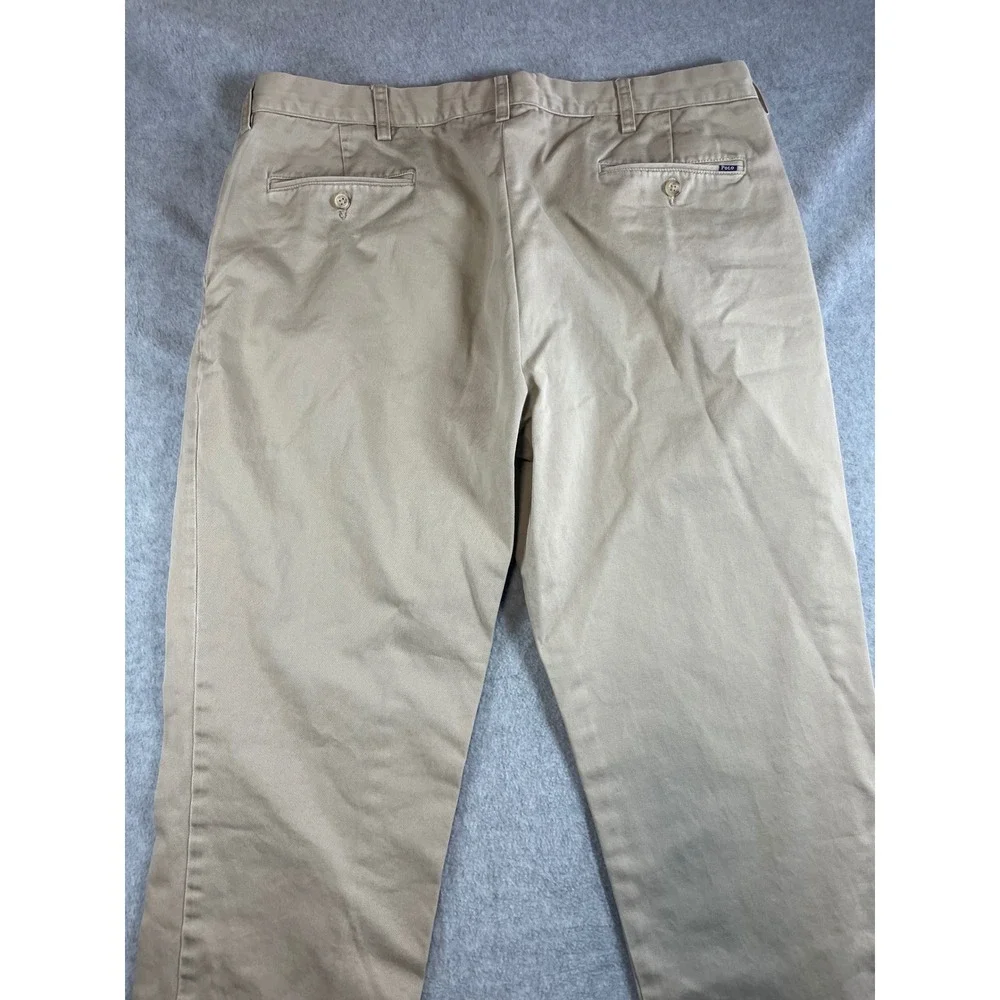Polo Ralph Lauren Chino Pants Khaki Mens Size 37x30 Class Fit Causal Pants Tan - Picture 14 of 16